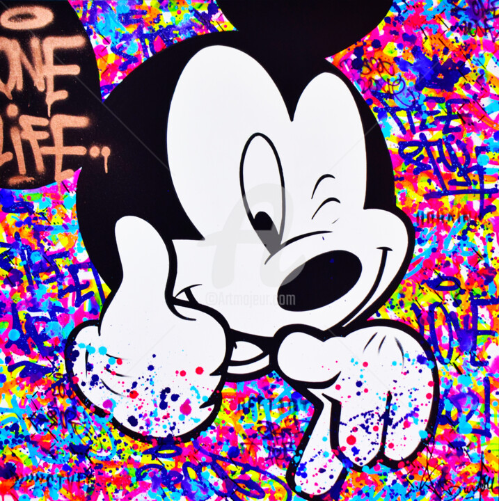 MICKEY ONE LIFE 绘画, 31.5x31.5 in