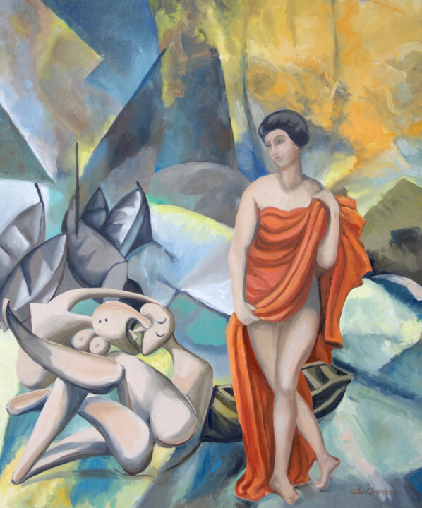 La baigneuse nymphomane 绘画, 25.6x21.3 in
