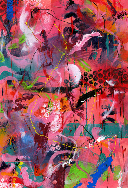 THE PARADISE GARDEN 绘画, 16.5x11.7 in