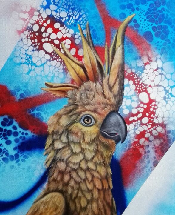 peinture animalière a l`huile sur toile 绘画, 23.6x20.1 in