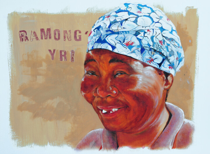 Peinture intitulée "Femme de Ramong’iry…" par Christian Lartaud (Christian Gavots), Œuvre d'art originale, Huile