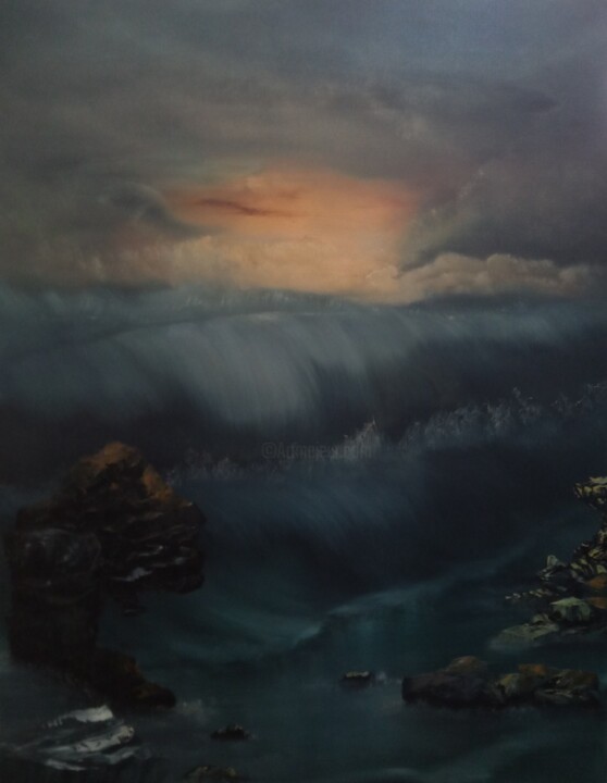 Big Water! 绘画, 43.3x31.5 in