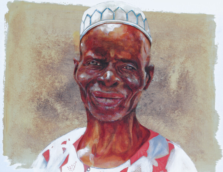 M Hamada Village de Ramong'Yri au Burkina Faso 绘画, 19.7x27.6 in