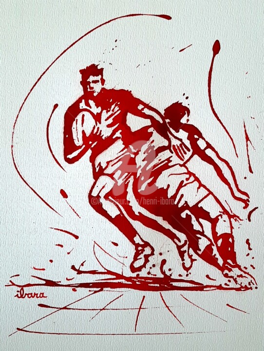 Rugby N°65 图画, 19.7x15.8 in