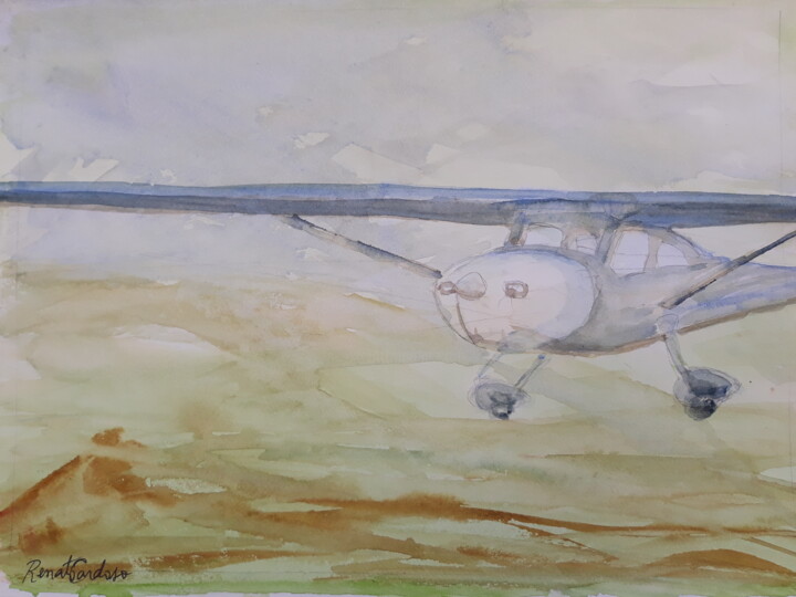 landing 绘画, 12x15.9 in