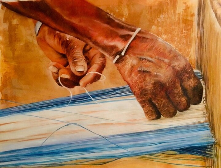 Tisserandes de Ramong’yri au Burkina Faso 绘画, 19.7x27.6 in