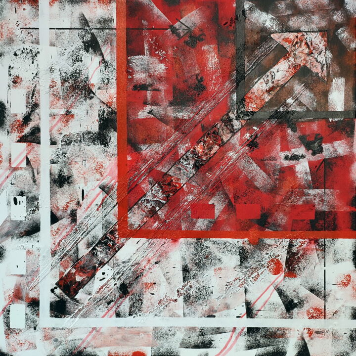 Counterattack 绘画, 23.6x23.6 in
