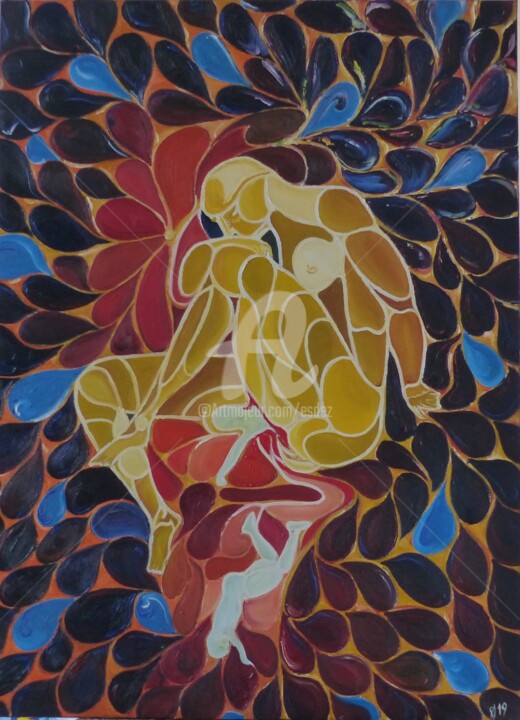 Descendance 绘画, 39.4x28.7 in