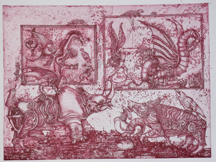 Jury au Salon Printmaking, 15.8x19.7 in