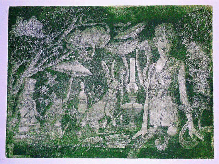 Alice aux pays des emmerdes 印花与版画, 15.8x19.7 in
