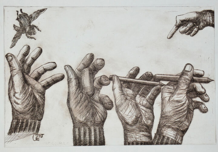 Celle qui travaille 印花与版画, 8.3x11 in