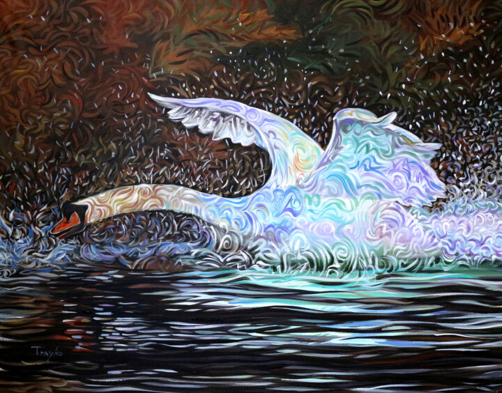Swan | Flight | Waking up 绘画, 39.4x49.2 in