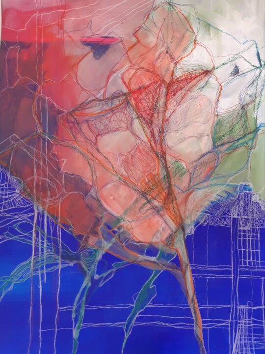 绘画 标题为“Abstrakt 3” 由Veronika Strobel, 原创艺术品, 丙烯