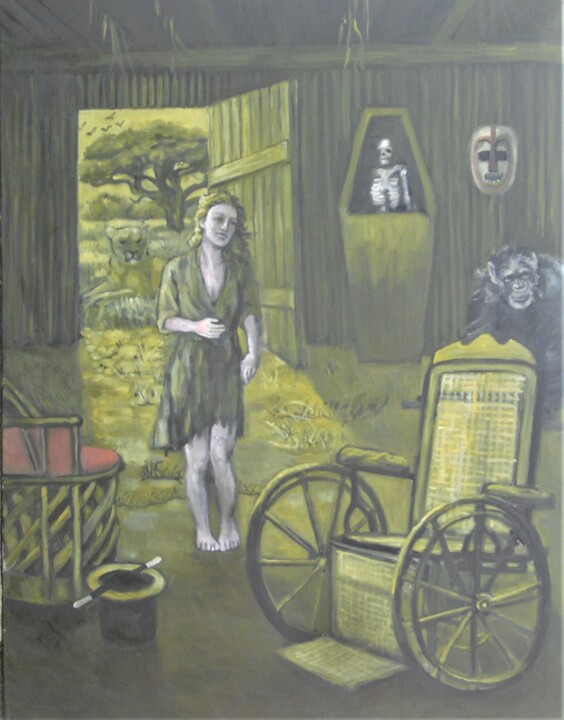 The Wheelchair 绘画, 40x30 in
