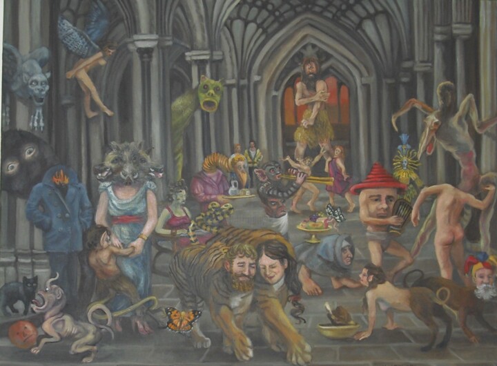 The Monsters Held a Party 绘画, 30x40 in