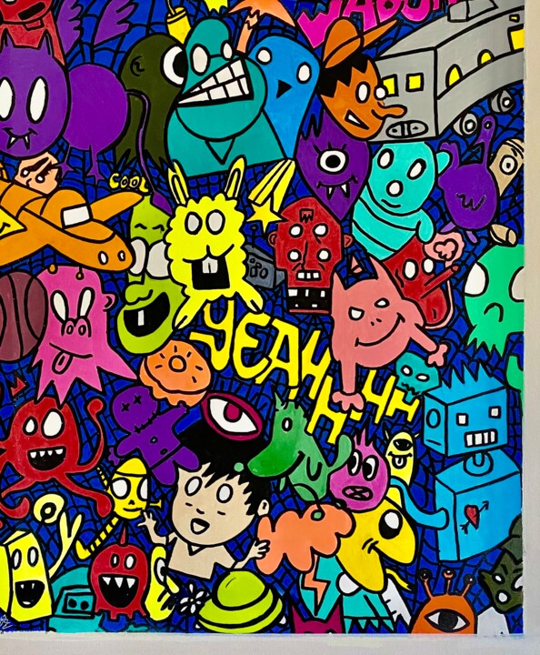 Pop doodle 绘画, 21.7x18.1 in