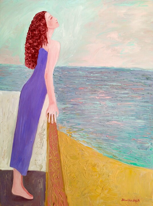 Painting titled "Expectation 1" by Janna Shulrufer, Original Artwork, Oil