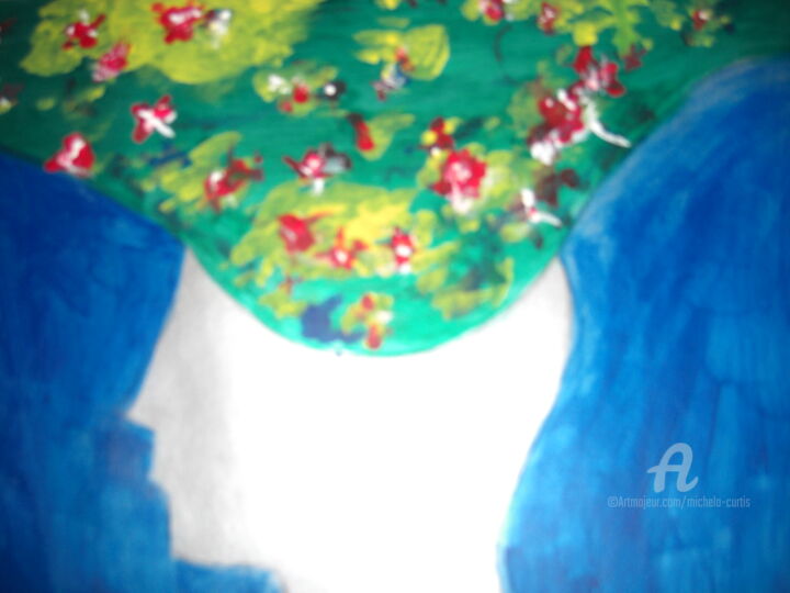 Painting titled "Healing" by Michela Curtis, Original Artwork, Acrylic