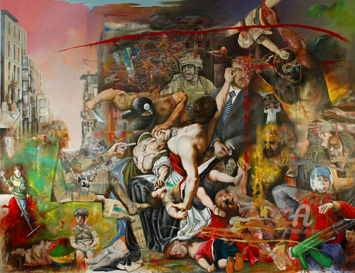 미술작품,  89x116 in 