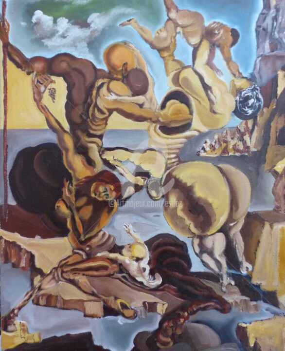 Famille de centaures marsupiaux 绘画, 16.1x13 in