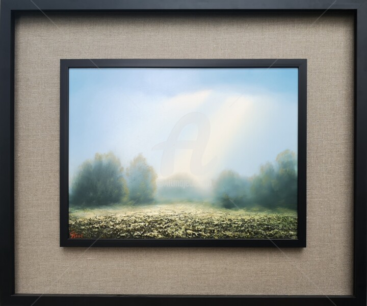 Peinture intitulée "Pejzaż" par Gregory King (Grzegorz Król), Œuvre d'art originale, Huile