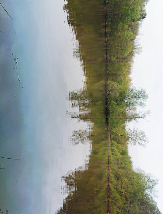 Photographie intitulée "The lake hides the…" par Pascal Carro (ORAK), Œuvre d'art originale, Photographie manipulée