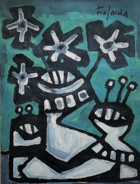 JARRONES 绘画, 27.6x19.7 in