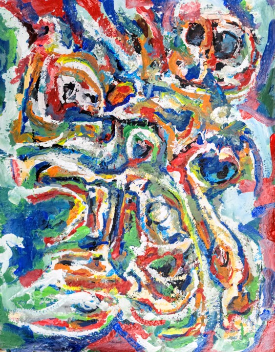 Under Siege (10,2022) 绘画, 28x22 in