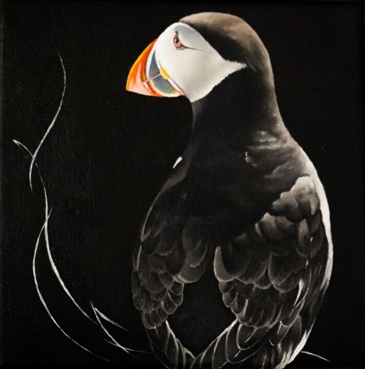 MACAREUX 1 绘画, 7.9x7.9 in