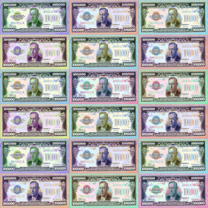 180 Million Dollars Money 绘画, 20x20 in