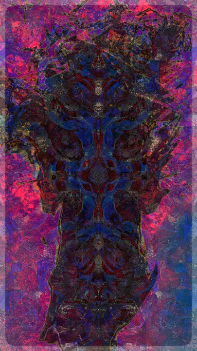 Arts numériques intitulée "OWLS & FISH V.24" par Go.Rk.Art, Œuvre d'art originale, Peinture numérique