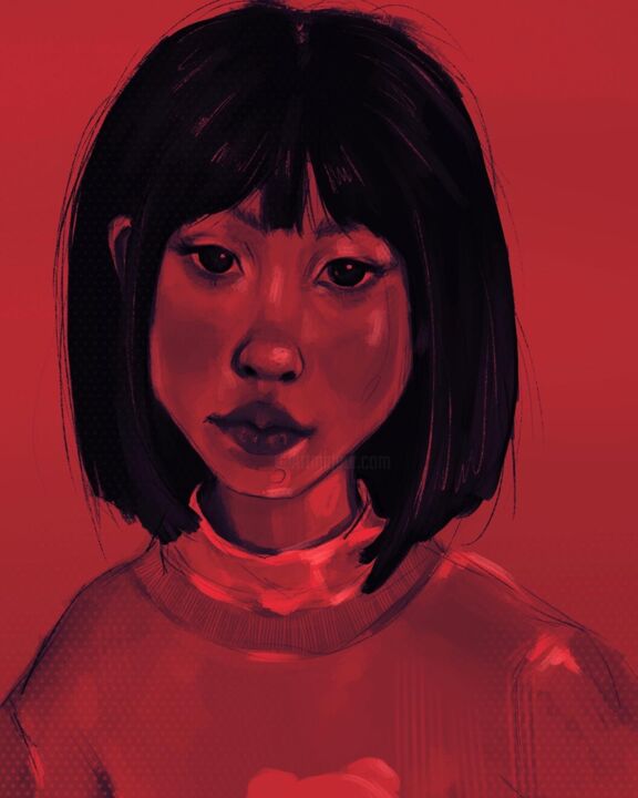 数字艺术 标题为“Redness” 由Anastasia Semenova, 原创艺术品, 数字油画