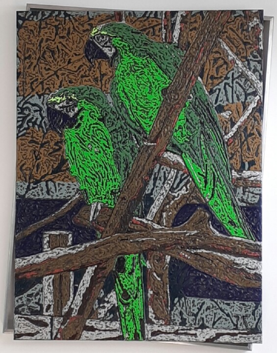 Peinture intitulée "COCO / SCULPTURE CH…" par Marjinal Artiste Peintre Décalé Français, Œuvre d'art originale, Acrylique Mon…