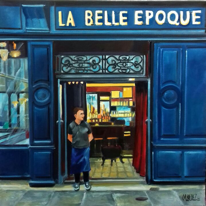 Peinture intitulée "La belle époque" par Martine Woellet, Œuvre d'art originale, Huile Monté sur Châssis en bois