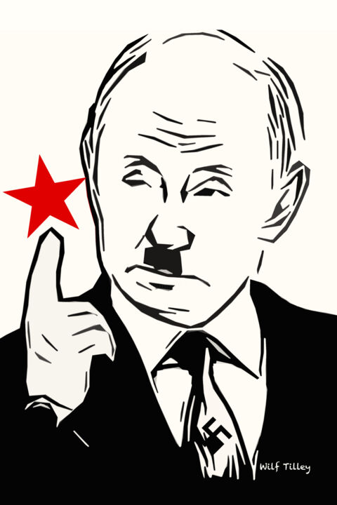 Monsieur Putin Creates New Moustache With Special Operation! 印花与版画, 23.6x15.8 in