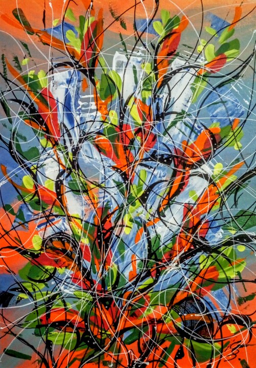 WALTZ OF THE FLOWERS 绘画, 19.7x13.8 in
