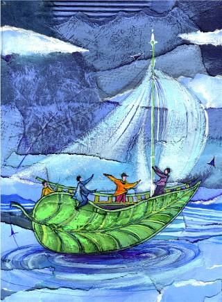 Peinture intitulée "EN AVANT...!" par Catherine Suchocka, Œuvre d'art originale