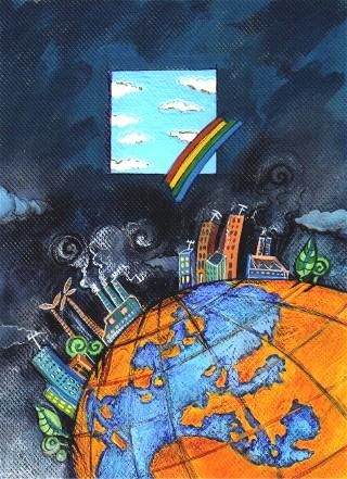 Peinture intitulée "L'ARC-EN-CIEL" par Catherine Suchocka, Œuvre d'art originale