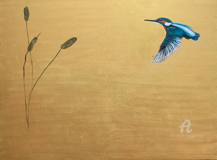 Poetry In Motion ~ The Kingfisher 绘画, 31.5x39.4 in