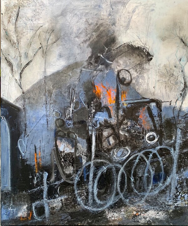 et le rêve s'achève... 绘画, 24x19.7 in