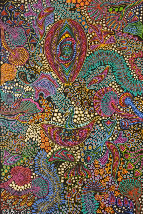 Lucky Ducky 绘画, 35.4x23.6 in
