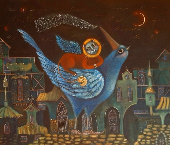 "Я буду твоими крыльями" 绘画, 23.6x27.6 in