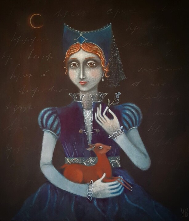 "Ищи всему в глазах истолкованья" 绘画, 27.6x23.6 in