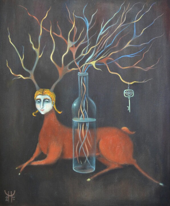 "Торжество вечного цветения" 绘画, 23.6x19.7 in