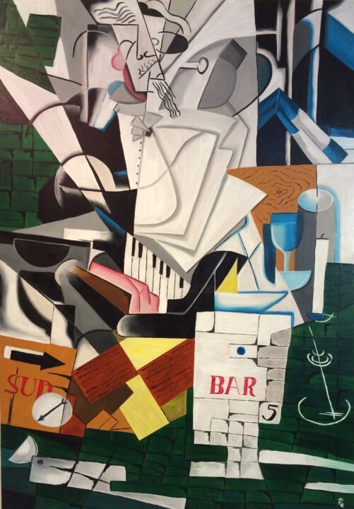 PIANO BAR 绘画, 39.4x27.6 in