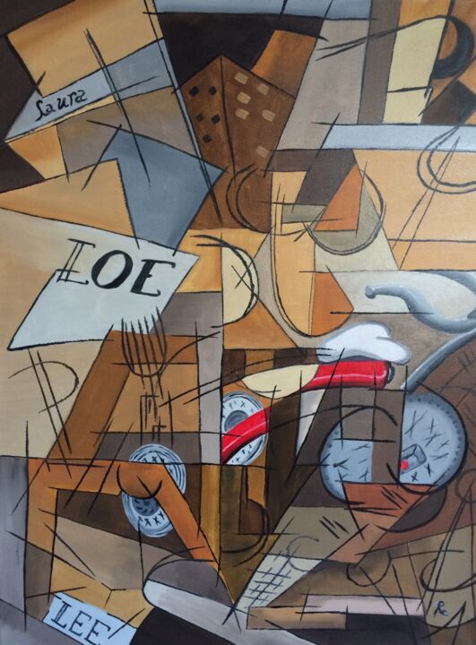 IL MIO TRICICLO ROSSO 绘画, 31.5x23.6 in