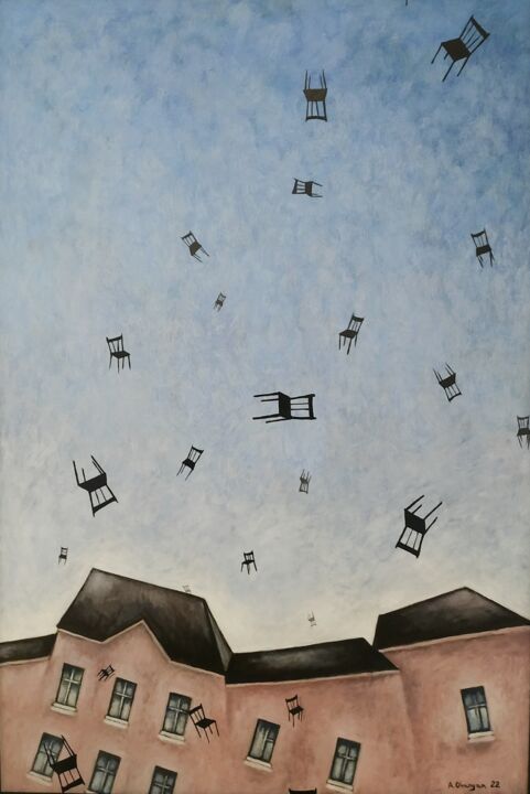 From psychiatric hospital series 绘画, 33.5x25.6 in