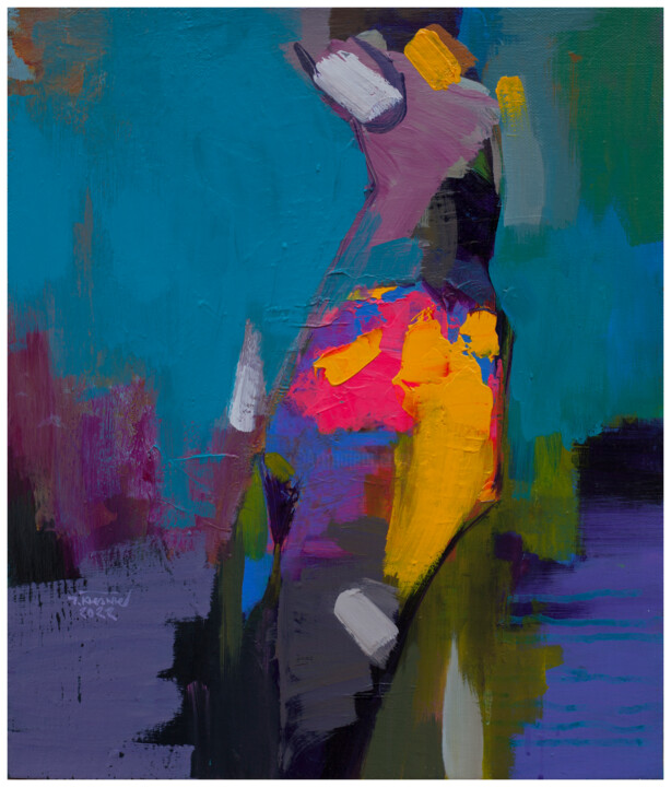 Blue lover 绘画, 19.7x16.5 in