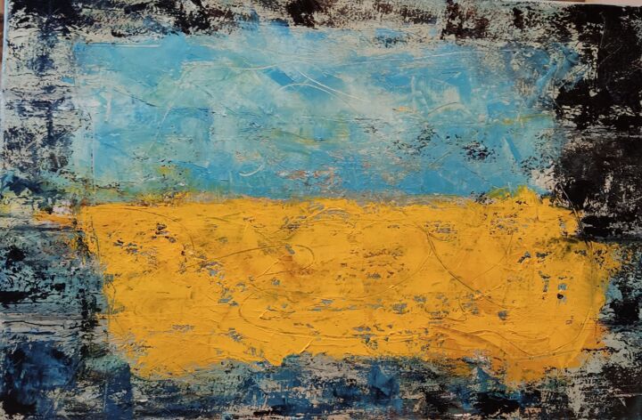 Украина в сердце. 绘画, 15.8x23.6 in