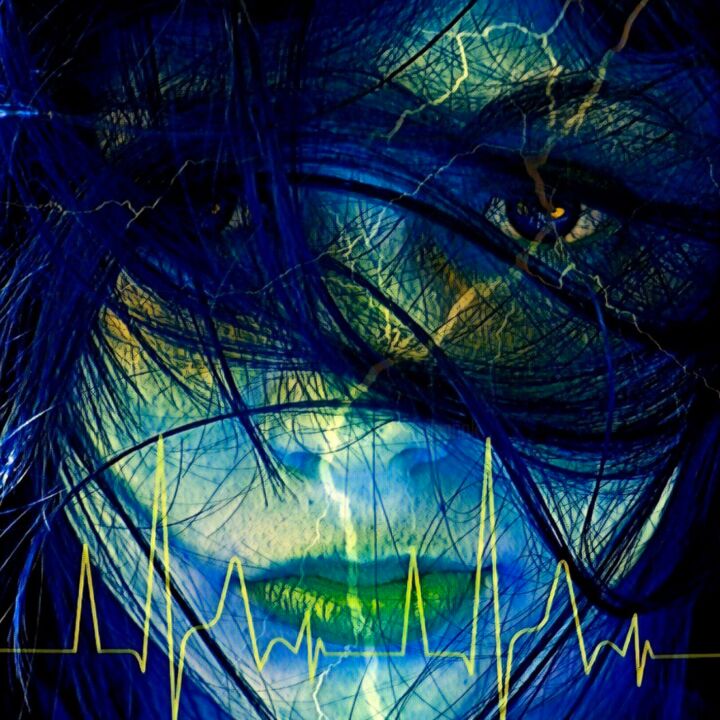 Grafika cyfrowa / sztuka generowana cyfrowo zatytułowany „Suppressed Anger” autorstwa Silvana Klaric, Oryginalna praca, 2D p…